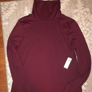 burgundy turtle neck